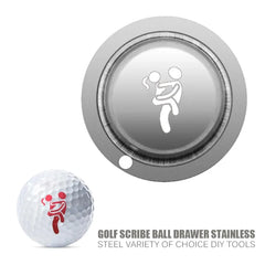 Stainless Steel Golf Ball Line Marker Stencil Cute Pattern Alphabet Marker Pen Outdoor Golf Putting Positioning Aids Accessories