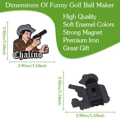 Golf Ball Hat Decorative Pins Chalino Sanches Cartoon Brooches Clothes Backpack Lapel Badge Golf Supplies Accessories Gift