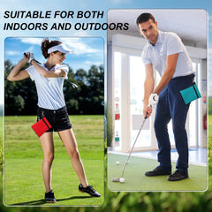 Portable Golf Tee Holder Golf Ball Carrier Bag with Lobster Buckle Zipper Golf Ball Waist Pouch Lightweig Golf Gifts Accessories