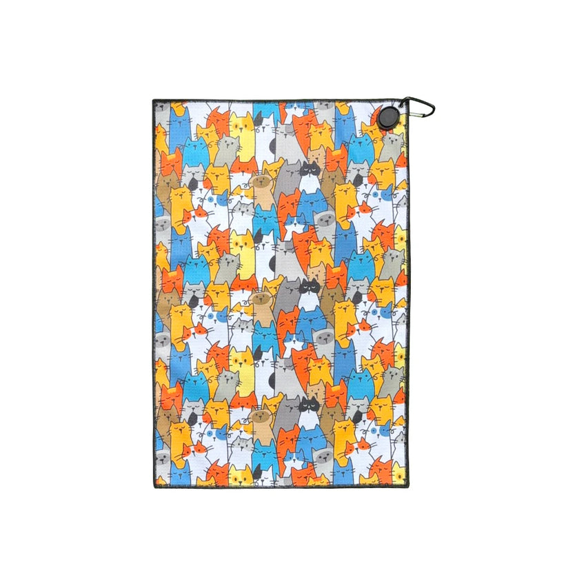 Golf Towel Golf Club Cleaner With Magnetic buckle Hand Towel Multiple Style Choices Portable Golf Cleaning Tools Drop Ship