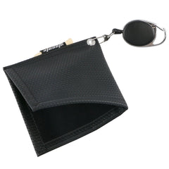 12*12cm Pu Square Golf Ball Cleaning Towel with Retractable Key Chain & 1 Golf Tee Portable and Easy to Carry