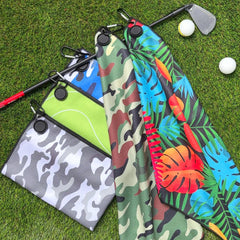 Golf Towel Golf Club Cleaner With Magnetic buckle Hand Towel Multiple Style Choices Portable Golf Cleaning Tools Drop Ship
