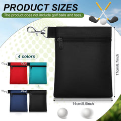 Portable Golf Tee Holder Golf Ball Carrier Bag with Lobster Buckle Zipper Golf Ball Waist Pouch Lightweig Golf Gifts Accessories