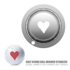 Stainless Steel Golf Ball Line Marker Stencil Cute Pattern Alphabet Marker Pen Outdoor Golf Putting Positioning Aids Accessories