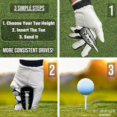 Adjustable Golf Tee Height Tool Precision Tee Height Setter for Consistent Swings, Durable Design, Easy-to-Use Golf Training Aid