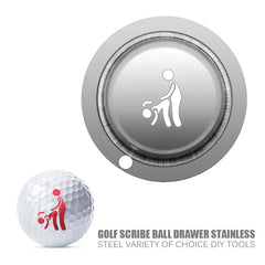 Stainless Steel Golf Ball Line Marker Stencil Cute Pattern Alphabet Marker Pen Outdoor Golf Putting Positioning Aids Accessories