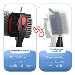 Golf Club Brush Golf Groove Cleaning Brush 2 Sided Golf Putter Wedge Ball Groove Cleaner Kit Cleaning Tool Golf Accessories