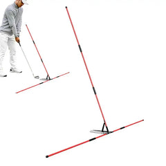 Golf Swing Alignment Rod Golf Alignment Stick Holder Swing Practice Plate Trainer Swing Angle Adjustment Posture Correction Aid