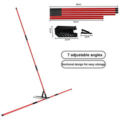 Golf Swing Alignment Rod Golf Alignment Stick Holder Swing Practice Plate Trainer Swing Angle Adjustment Posture Correction Aid