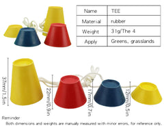 12mm 17mm 22mm 37mm Golf Winter Rubber Tees 4 In 1 Different Heights Golf Tees With Rope Golf Ball Holder Accessories Drop Ship