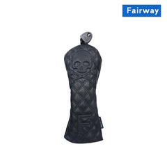 Golf Wood Cover Skull For Driver Fairway Hybrid Waterproof Protector Set PU Leather Soft Durable Golf Club Covers