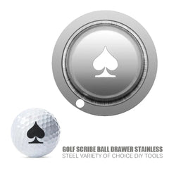 Stainless Steel Golf Ball Line Marker Stencil Cute Pattern Alphabet Marker Pen Outdoor Golf Putting Positioning Aids Accessories