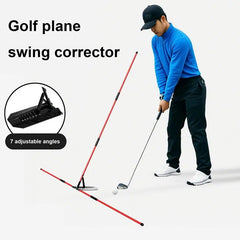 Golf Swing Alignment Rod Golf Alignment Stick Holder Swing Practice Plate Trainer Swing Angle Adjustment Posture Correction Aid