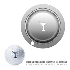 Stainless Steel Golf Ball Line Marker Stencil Cute Pattern Alphabet Marker Pen Outdoor Golf Putting Positioning Aids Accessories