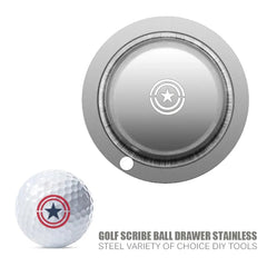 Stainless Steel Golf Ball Line Marker Stencil Cute Pattern Alphabet Marker Pen Outdoor Golf Putting Positioning Aids Accessories