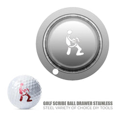 Stainless Steel Golf Ball Line Marker Stencil Cute Pattern Alphabet Marker Pen Outdoor Golf Putting Positioning Aids Accessories