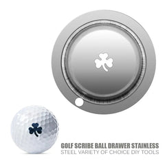 Stainless Steel Golf Ball Line Marker Stencil Cute Pattern Alphabet Marker Pen Outdoor Golf Putting Positioning Aids Accessories