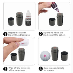1 Pcs Golf Ball Stamper Stamp Marker Various Patterns Plastic Quick Drying Impression Durable Long Lasting Golf Accessories