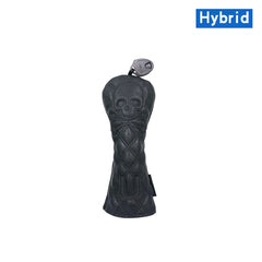 Golf Wood Cover Skull For Driver Fairway Hybrid Waterproof Protector Set PU Leather Soft Durable Golf Club Covers