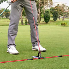 Golf Swing Alignment Rod Golf Alignment Stick Holder Swing Practice Plate Trainer Swing Angle Adjustment Posture Correction Aid