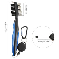 Golf Club Brush Golf Groove Cleaning Brush 2 Sided Golf Putter Wedge Ball Groove Cleaner Kit Cleaning Tool Golf Accessories