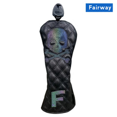 Golf Wood Cover Skull For Driver Fairway Hybrid Waterproof Protector Set PU Leather Soft Durable Golf Club Covers