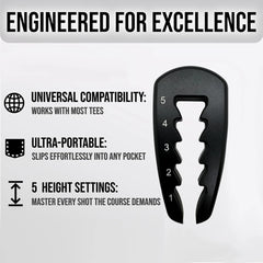 Adjustable Golf Tee Height Tool Precision Tee Height Setter for Consistent Swings, Durable Design, Easy-to-Use Golf Training Aid